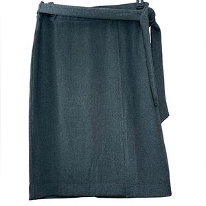 NWT Ann Taylor Factory grey black pinstripe knit pencil skirt size large